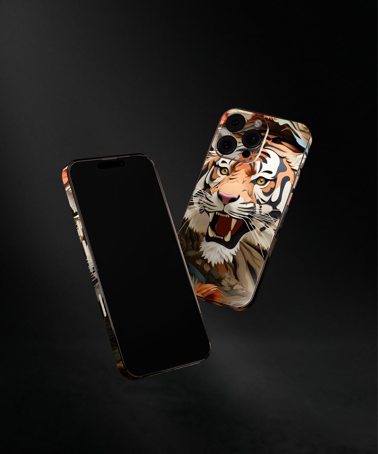 3D Tiger Face Mobile Skin 3