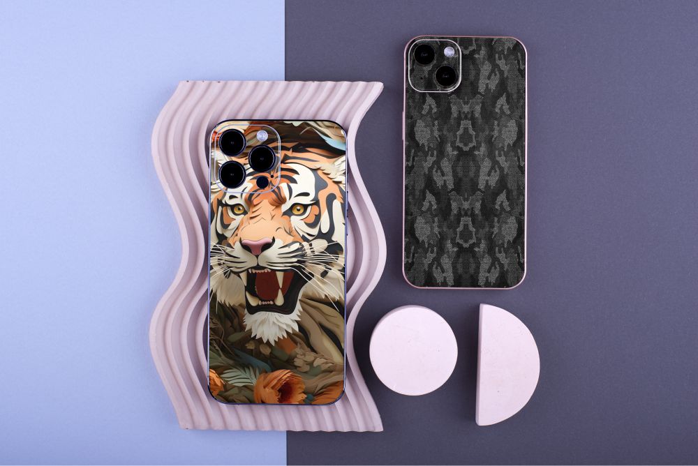 3D Tiger Face Mobile Skin 6