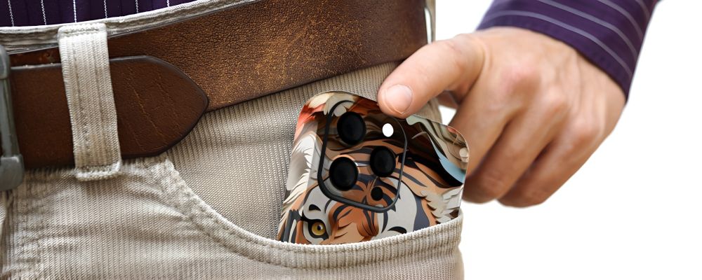 3D Tiger Face Mobile Skin 7