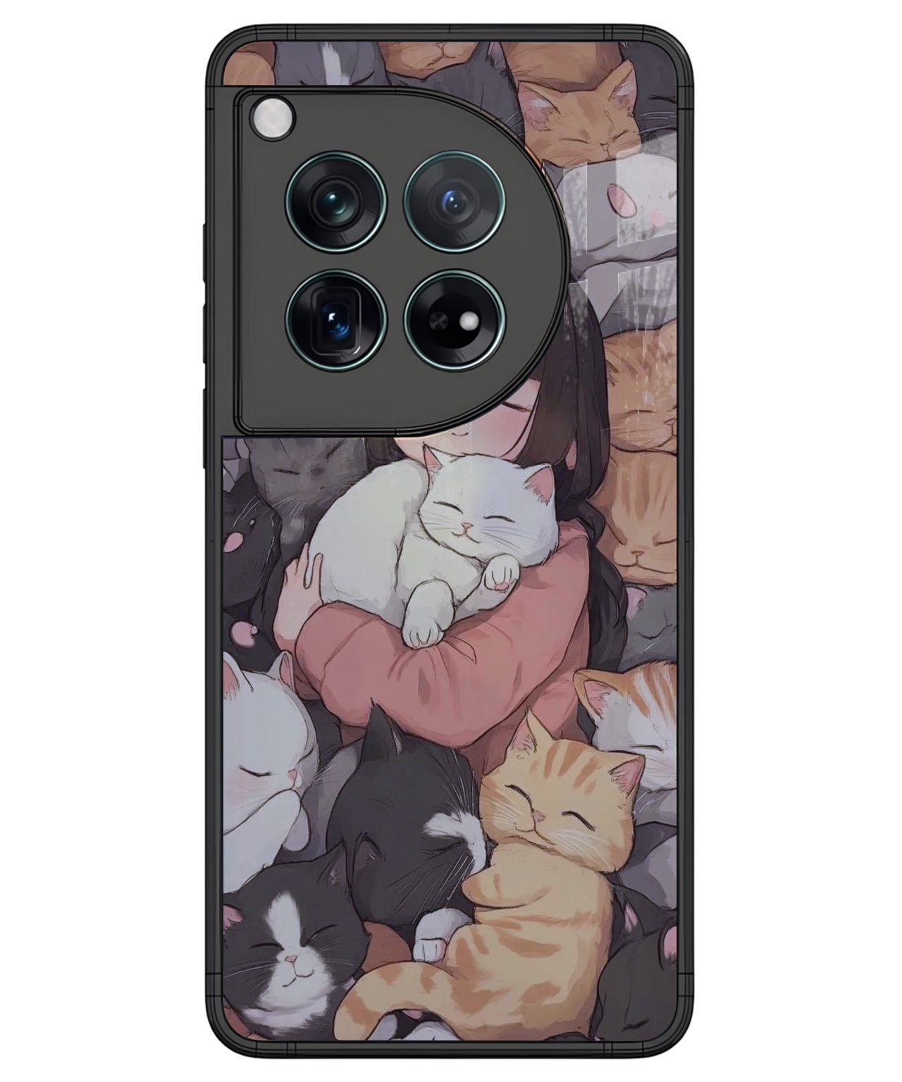 Anime Cat Lover Phone Case for OnePlus 12.