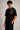 POPCASE Bird Art black oversized t shirt with exotic bird of paradise gold feather DTF graphic shoulder print streetwear