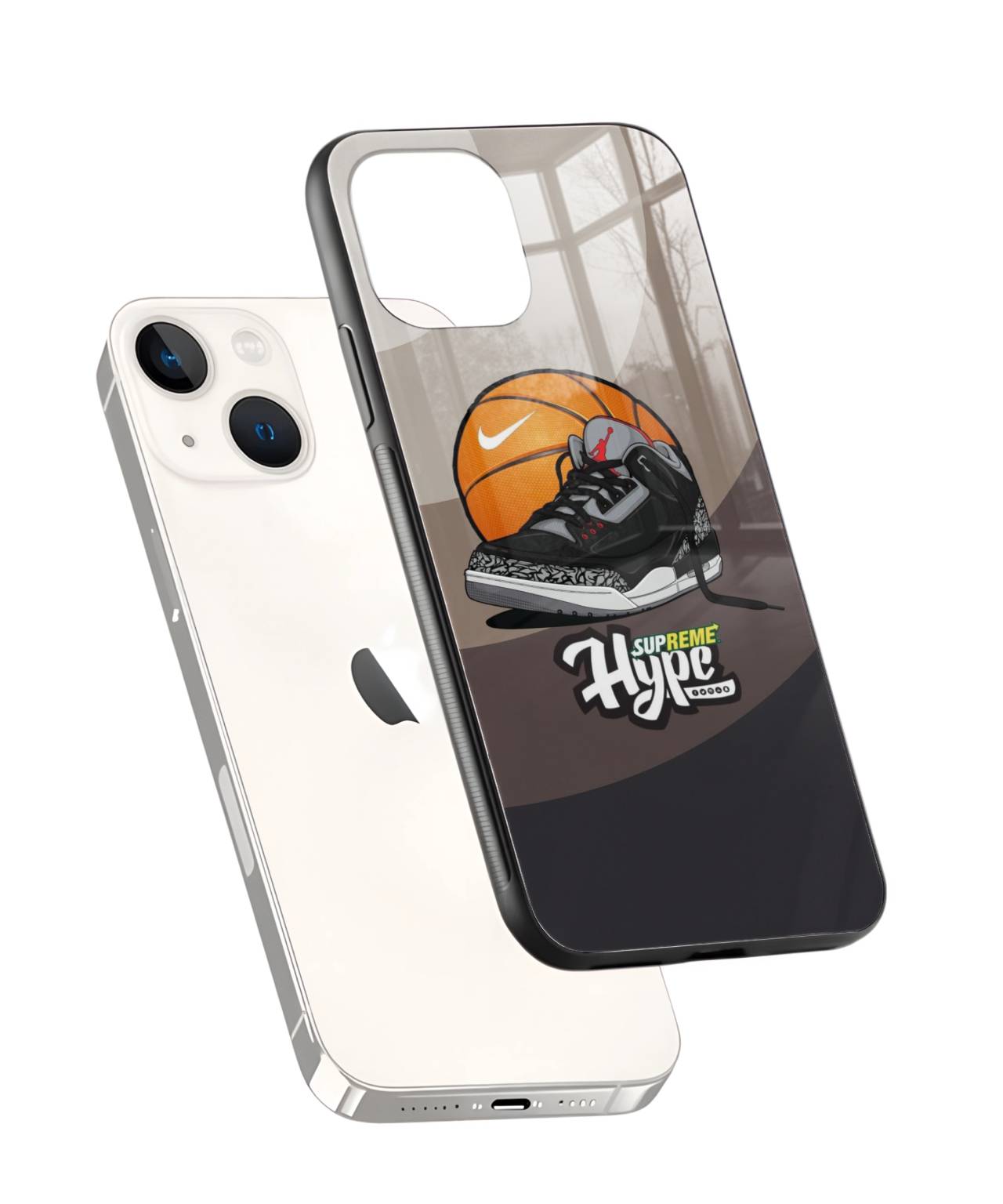 Basketball and Jordan Sneakers Graphic Phone Case 2