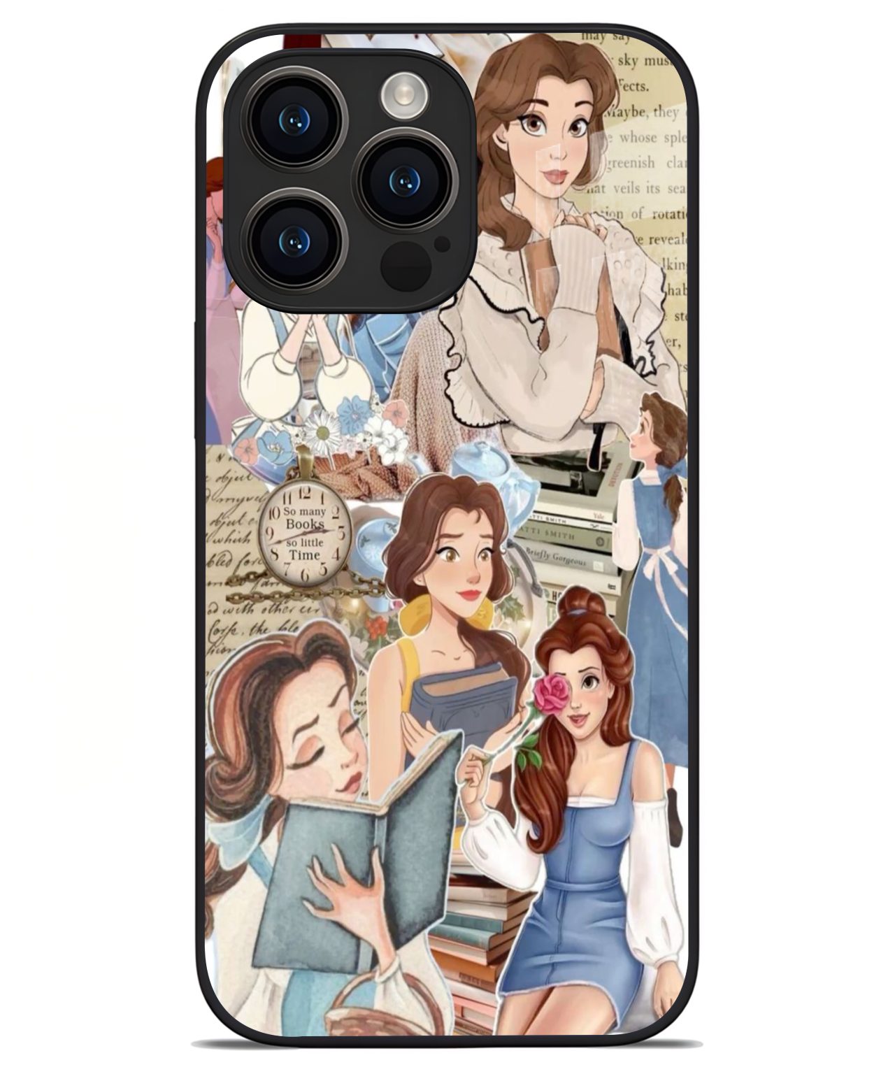 Beauty and Books Collage iphone 14 pro max back cover 1