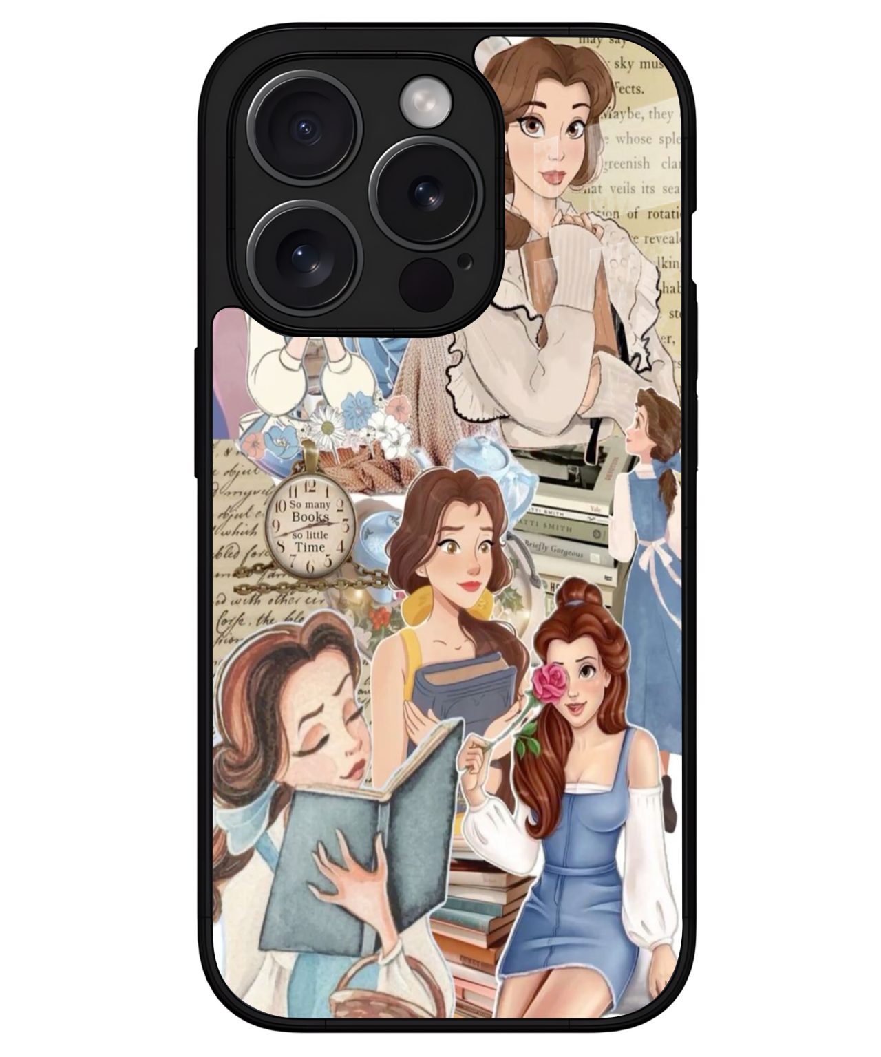 Beauty and Books Collage iphone 15 pro max back cover 1