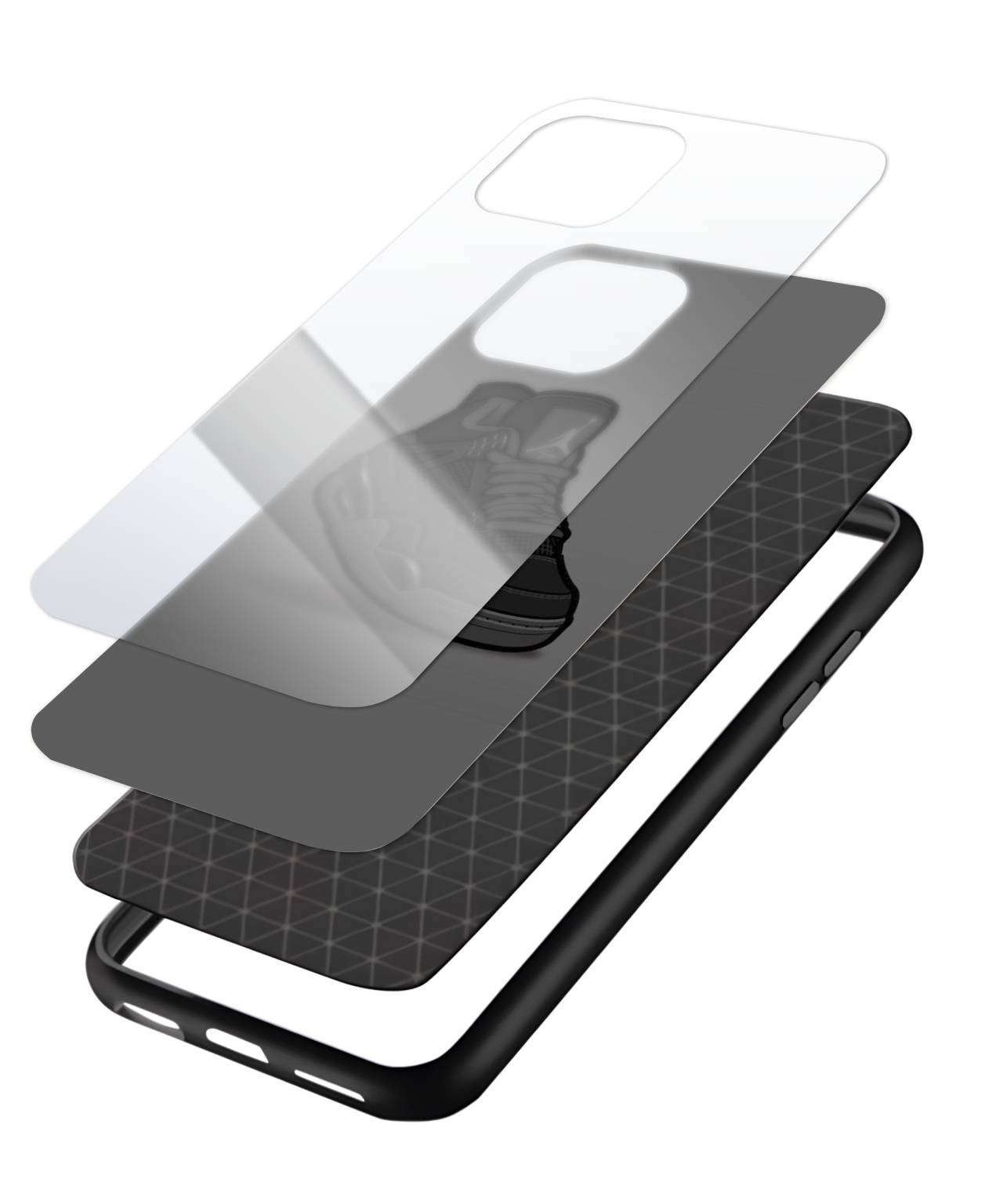 Black Air Jordan Sneaker Phone Case 3