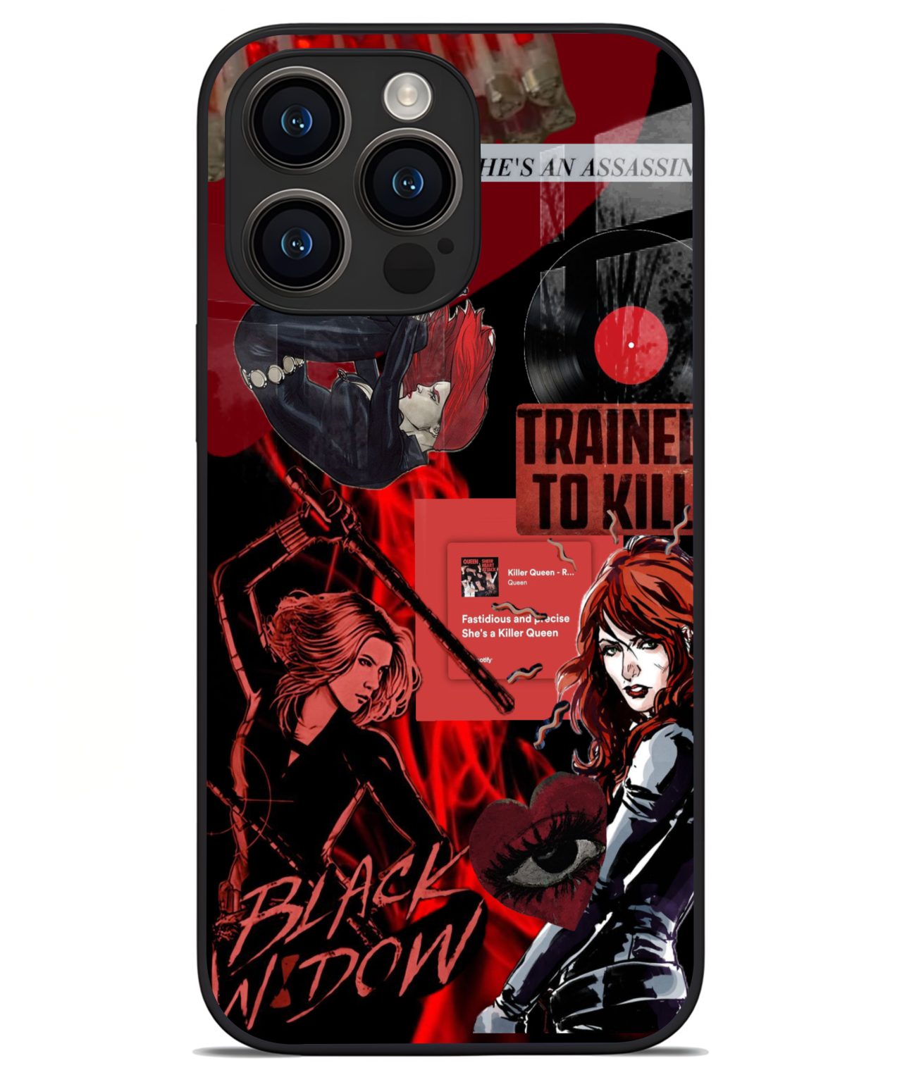 Black Widow Collage Case iphone 14 pro max back cover 1