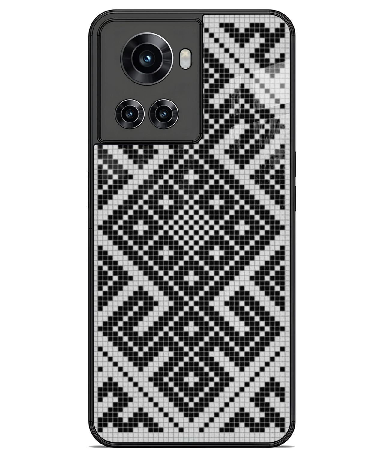 Black and White Mosaic Design for OnePlus 10R 1