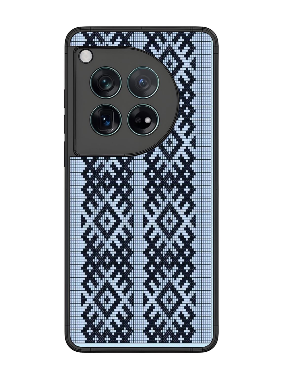 Blue Knitted Pattern Phone Case for OnePlus 12 1