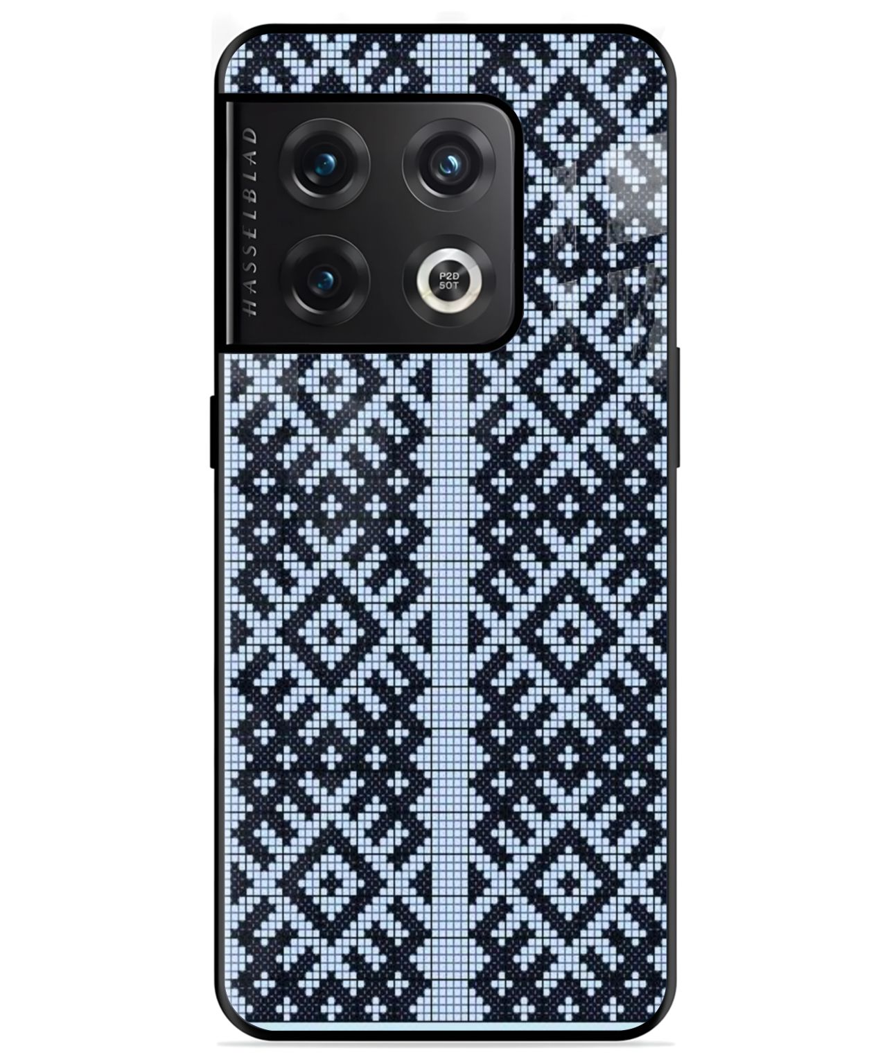 Blue and Black Mosaic Phone Case for OnePlus 10 Pro 1