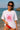 POPCASE Ciao Bella white oversized t shirt with pink text back print summer lifestyle premium cotton streetwear
