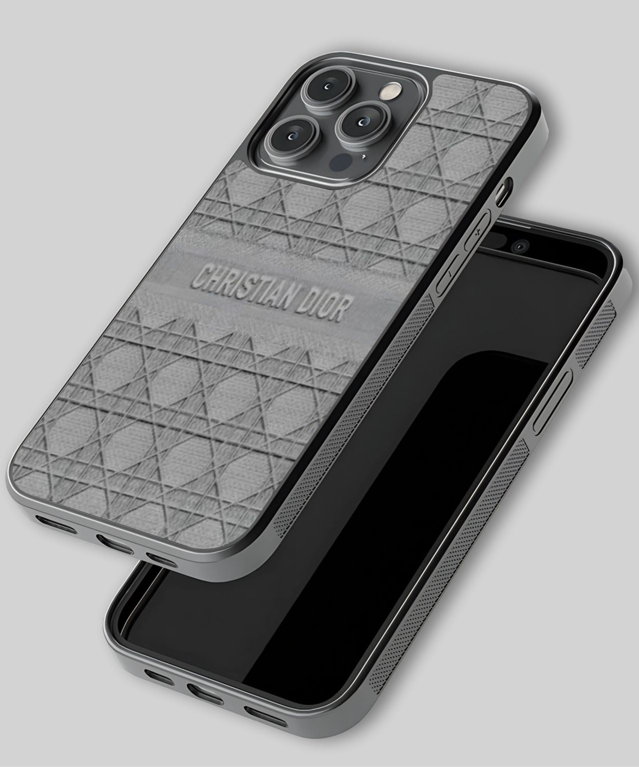 Christian Dior Grey Pattern Design Phone Case 3