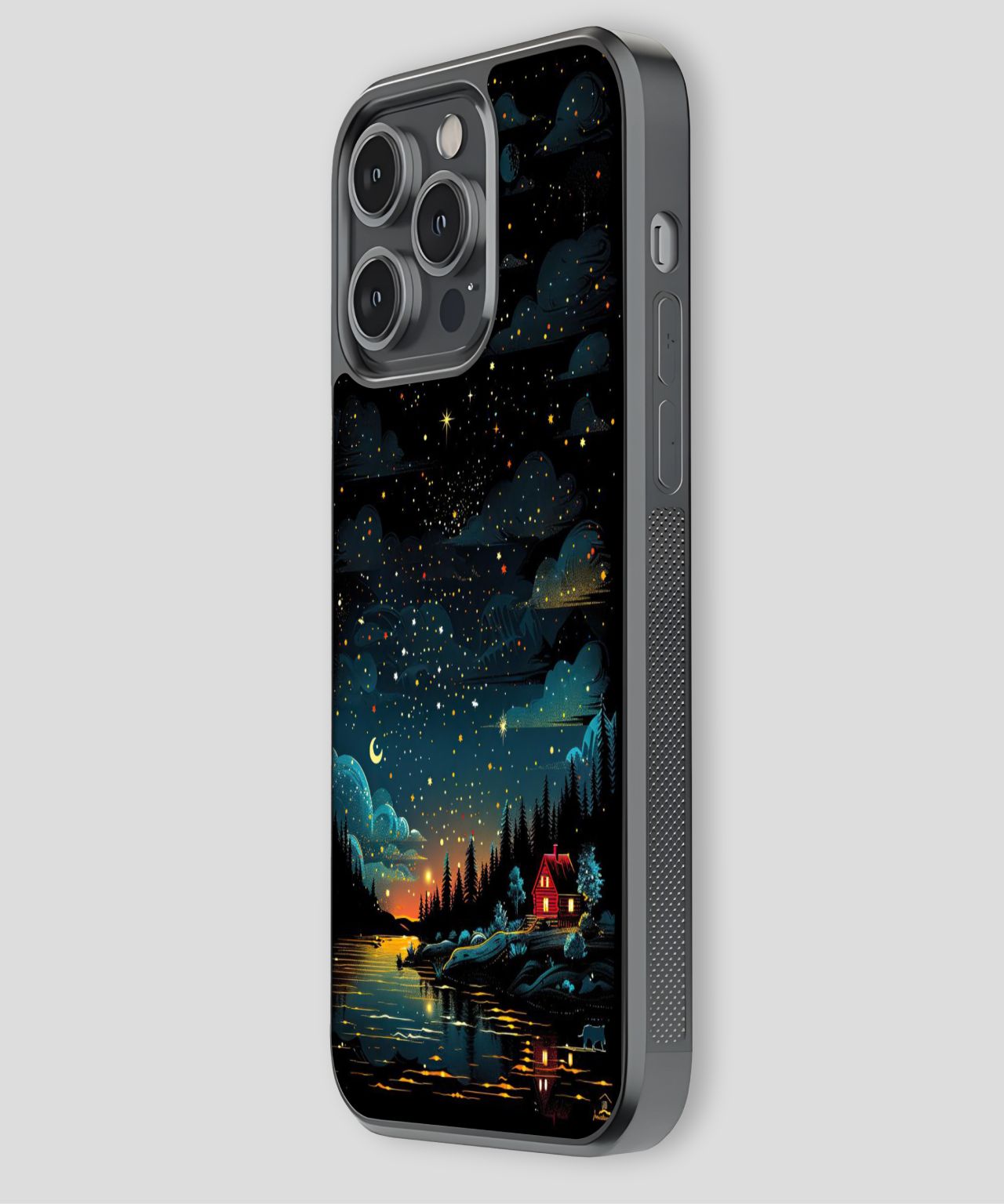 Cozy Cabin Starry Night Phone Case 2