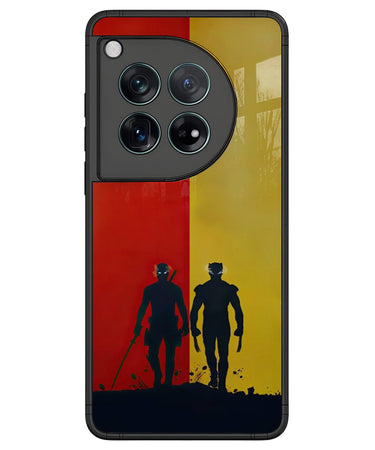 Deadpool and Wolverine Silhouette Phone Case for OnePlus 12.