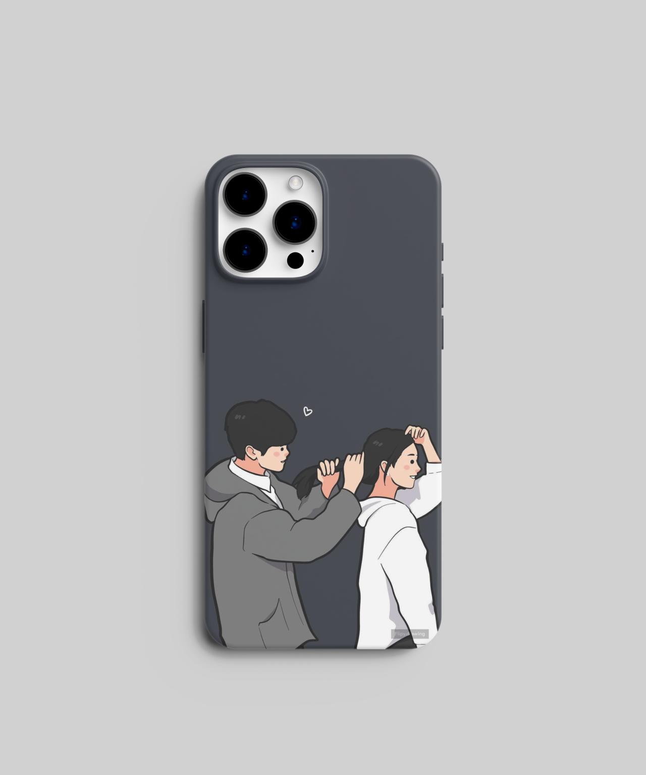 Best Friend Boy and Girl Cute Hair-Manage Mobile Case 1