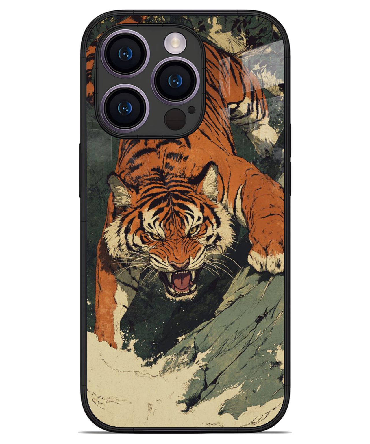 Fierce Tiger Leap iphone 14 pro back cover 1
