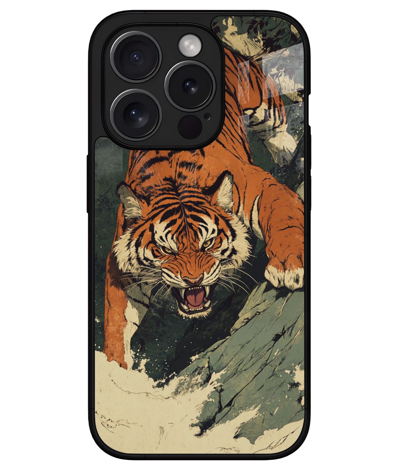 Fierce Tiger Leap iphone 15 pro max back cover 1