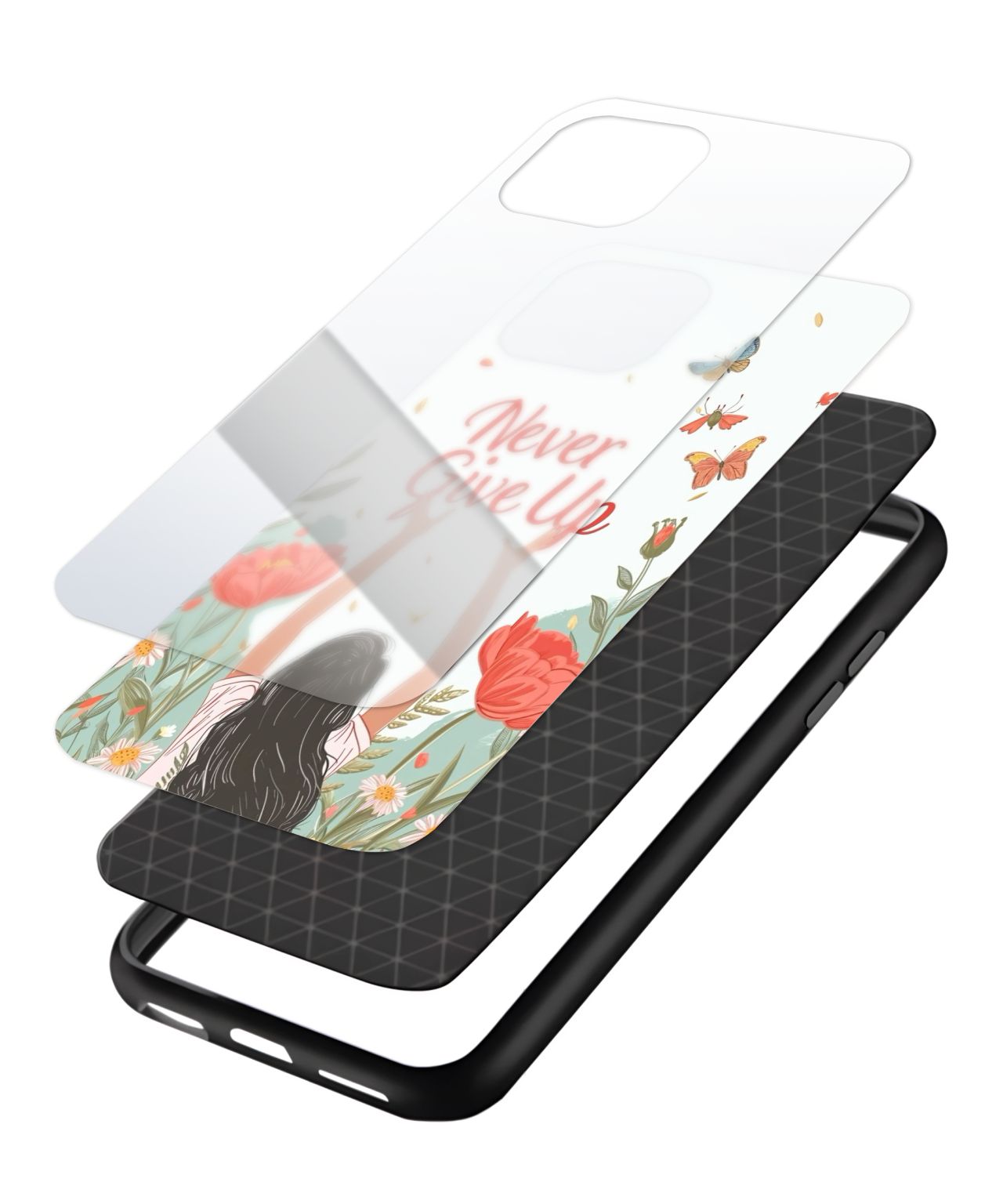Floral Motivation Mobile Case and Cover 3