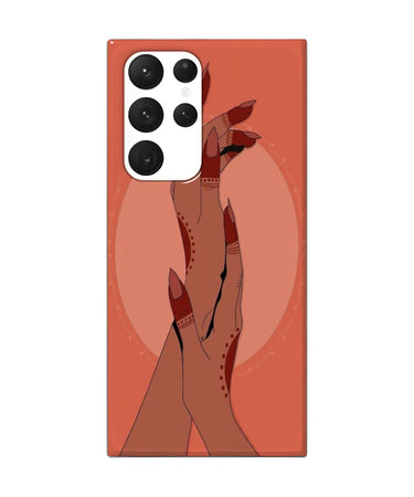 Girl with Wedding Mehndi Mobile Case for Samsung s22 ultra 1