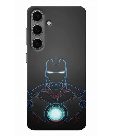Iron Man Blue Outline Samsung s24 plus Mobile Case and Cover 1