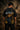 Man wearing a black KARNA oversized t-shirt with a sun graphic and Sanskrit text. Streetwear style, premium cotton feel. - black