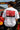 Model wearing white POPCASE Lewis Hamilton Ferrari oversized t shirt with Scuderia shield on chest and Lewis Hamilton Ferrari car back graphic