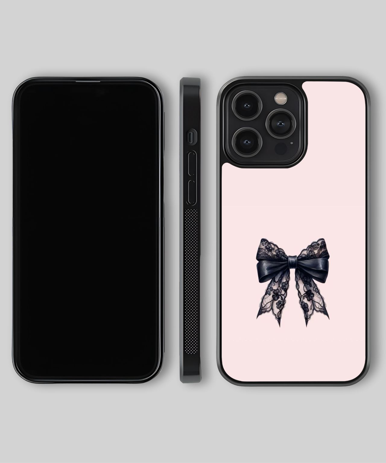 Lace Black Bow Phone Case 4