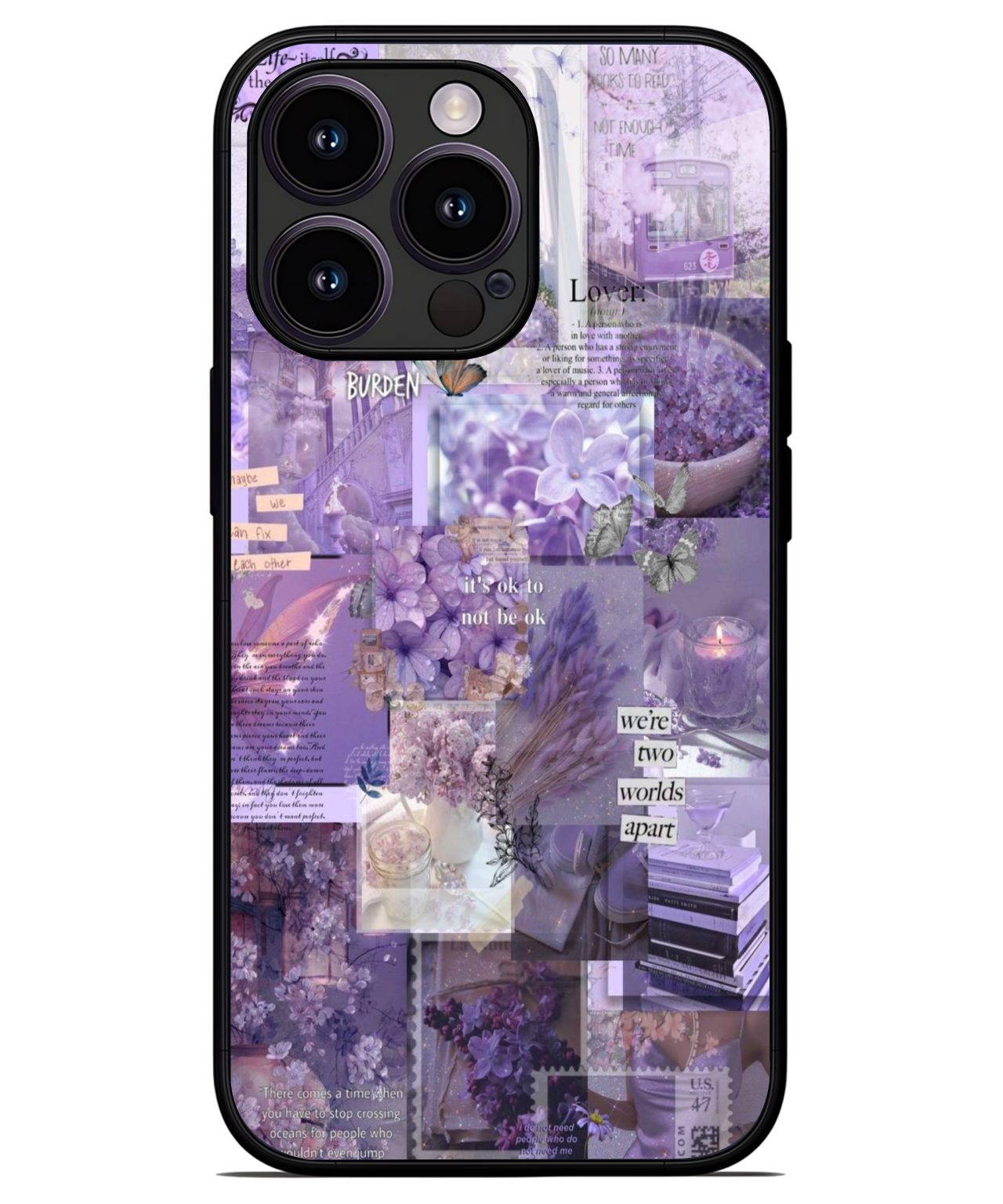 Lavender Aesthetic Collage iphone 13 pro back cover 1