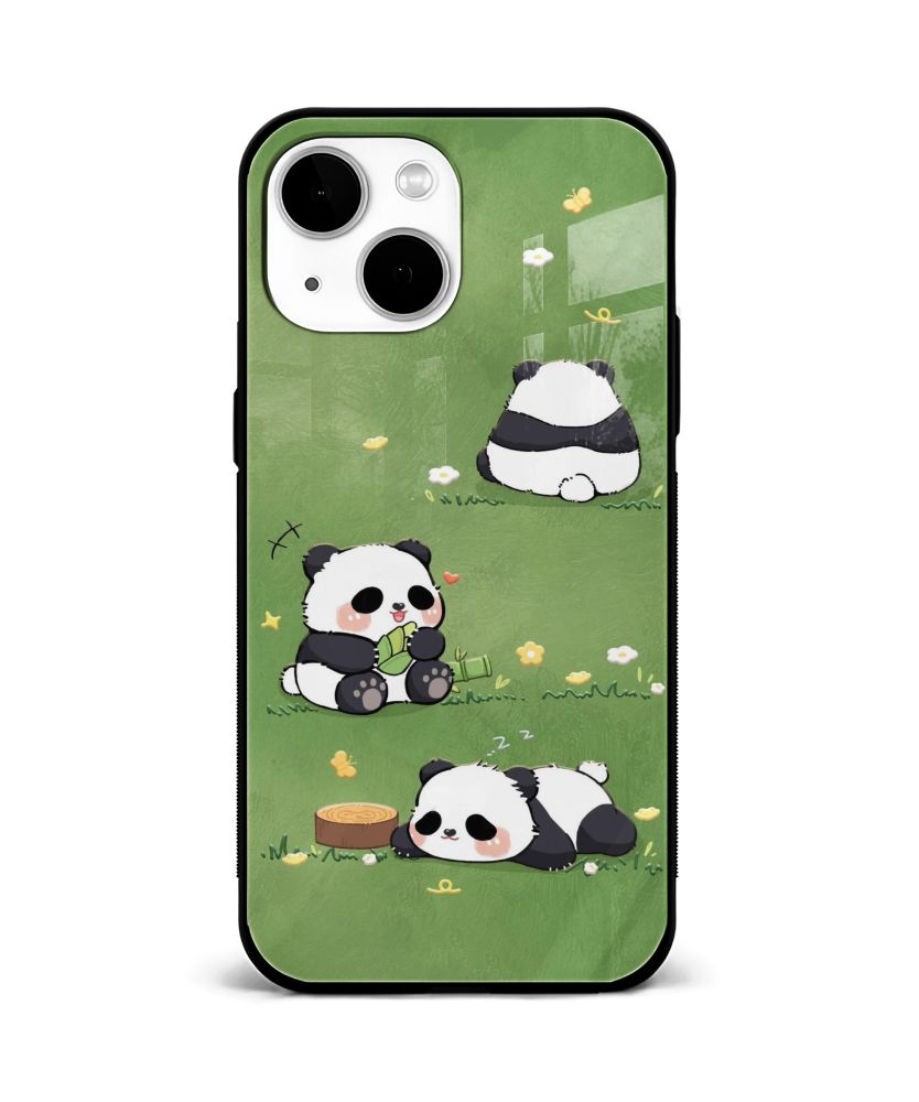 Lazy Pandas in Meadow Phone Case 1