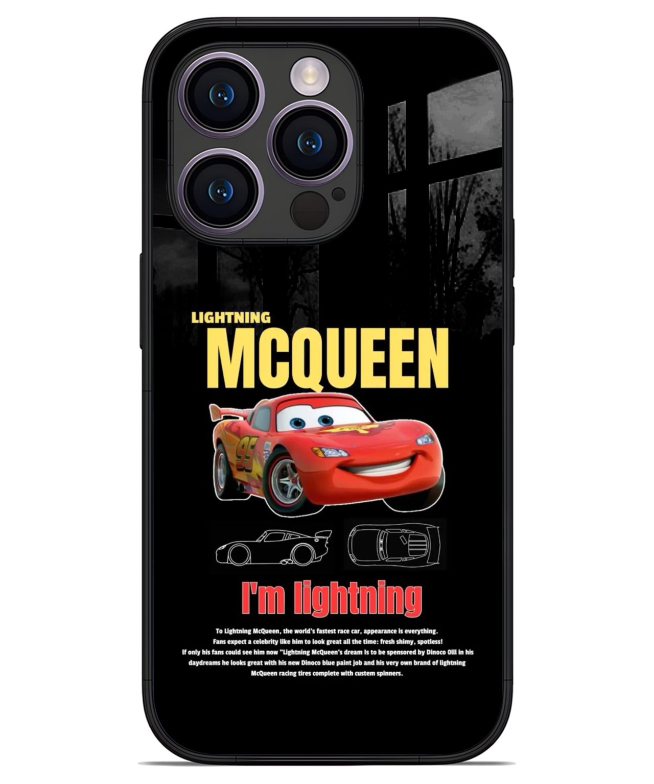Lightning McQueen Racer iphone 14 pro back cover 1