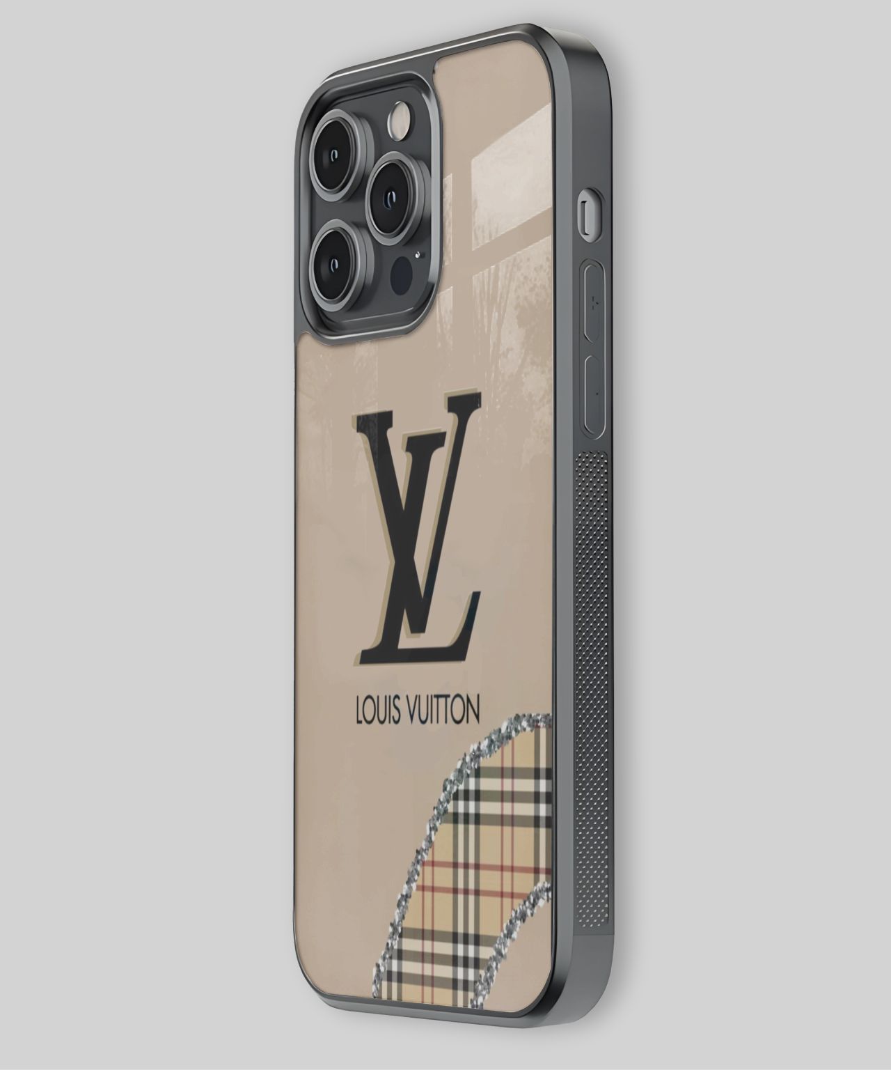Louis Vuitton Monogram Phone Case with Plaid Design 2