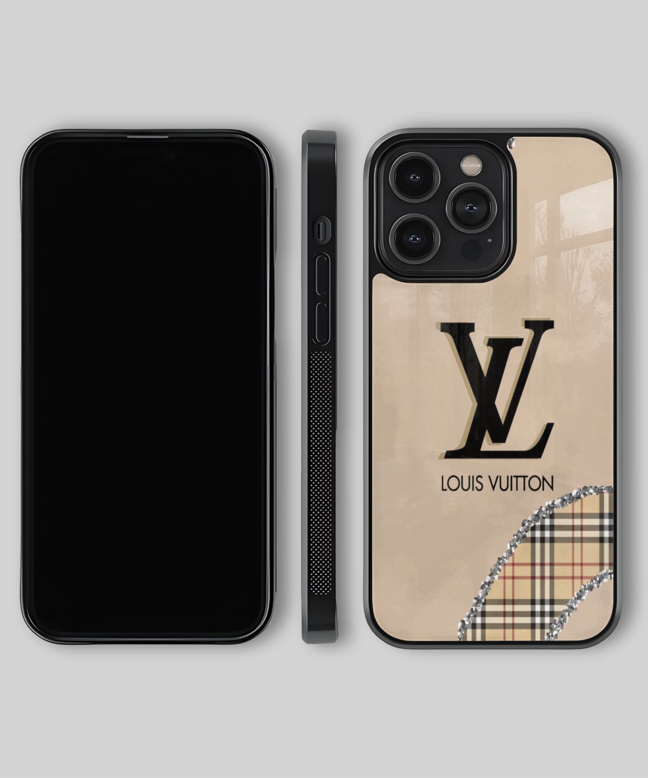 Louis Vuitton Monogram Phone Case with Plaid Design 4