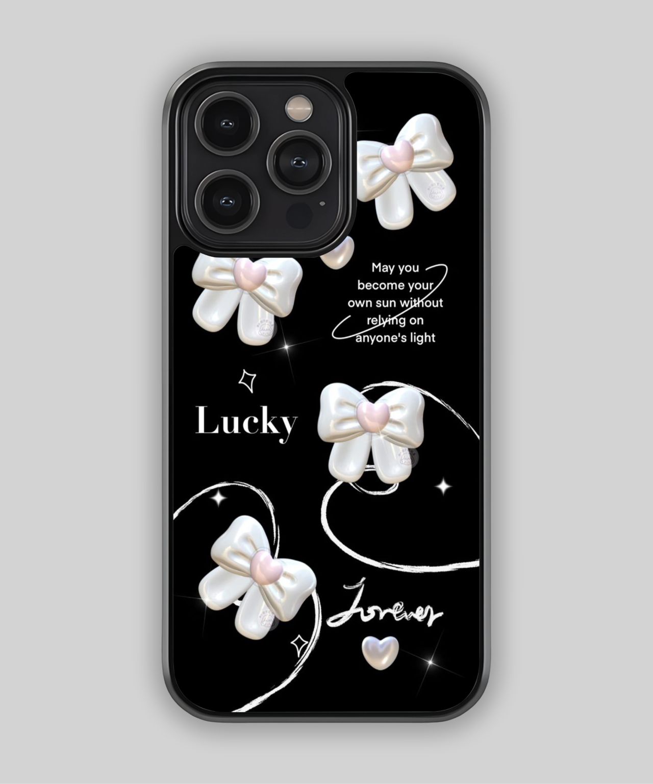 Lucky Forever Pearl Bow iPhone Case 1