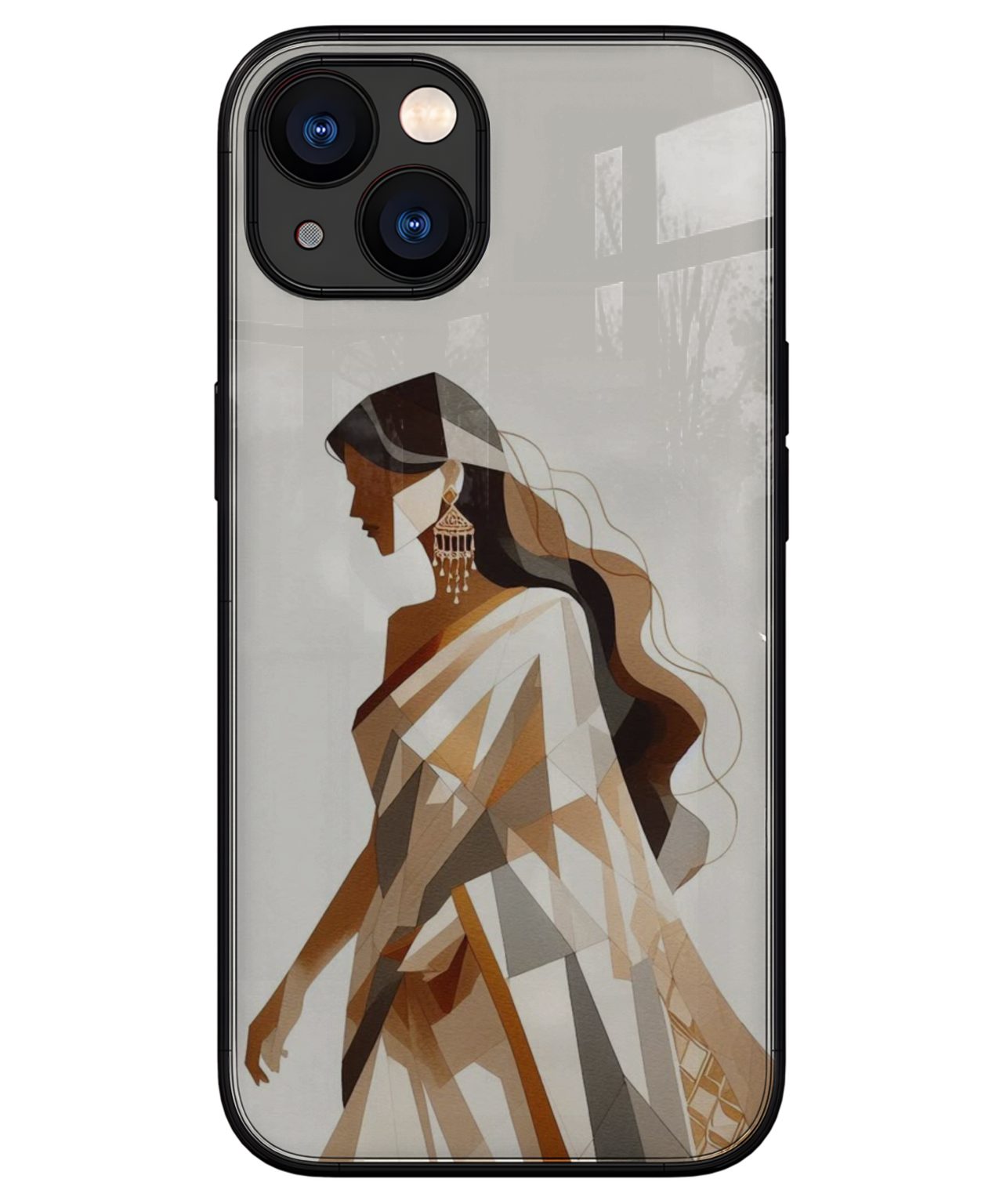 Minimal Indian Woman Abstract iphone 13 back cover 1
