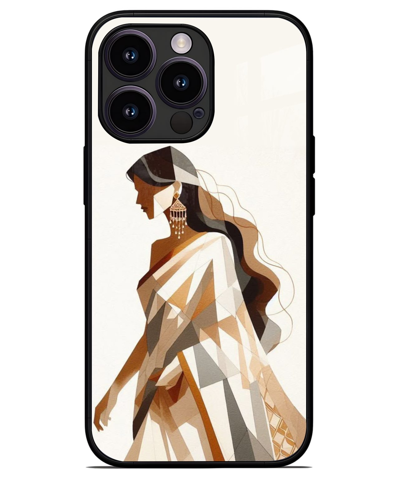 Minimal Indian Woman Abstract iphone 13 pro back cover 1
