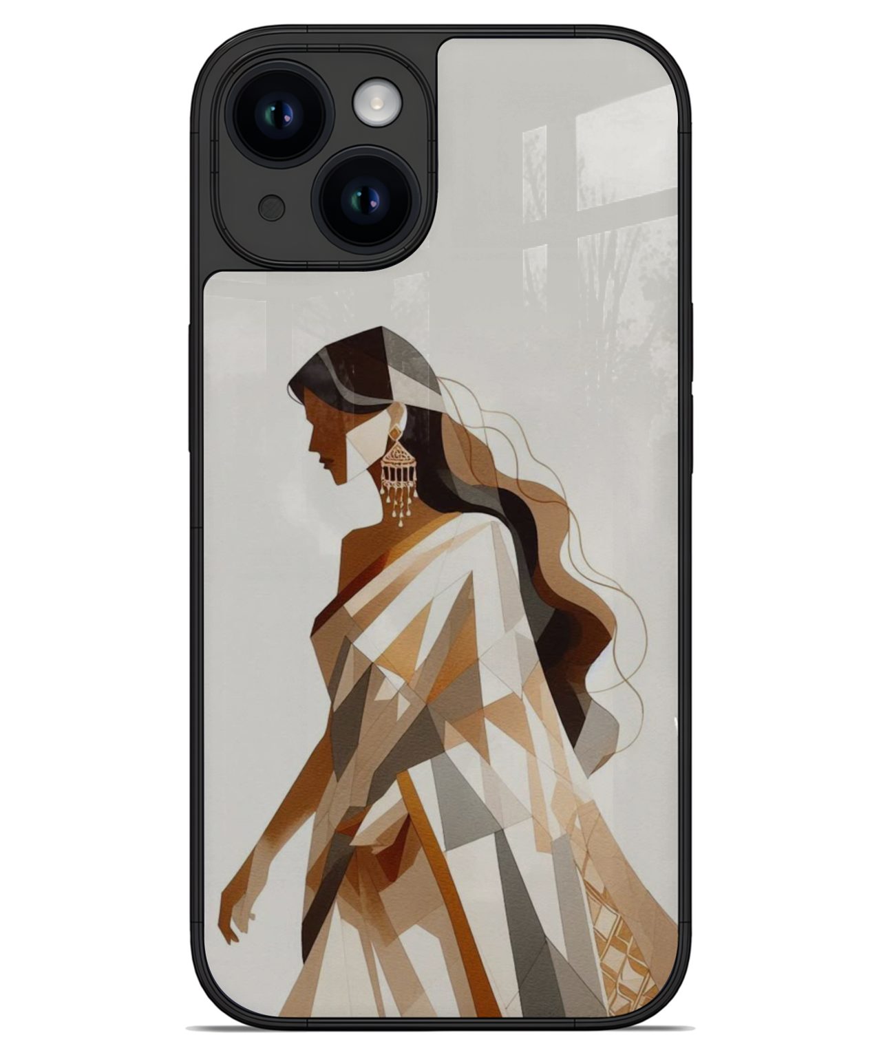 Minimal Indian Woman Abstract iphone 14 back cover 1