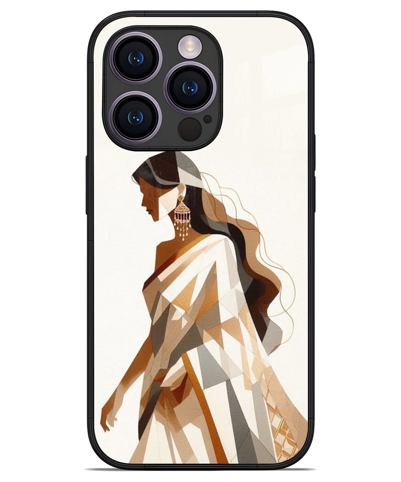 Minimal Indian Woman Abstract iphone 14 pro back cover 1