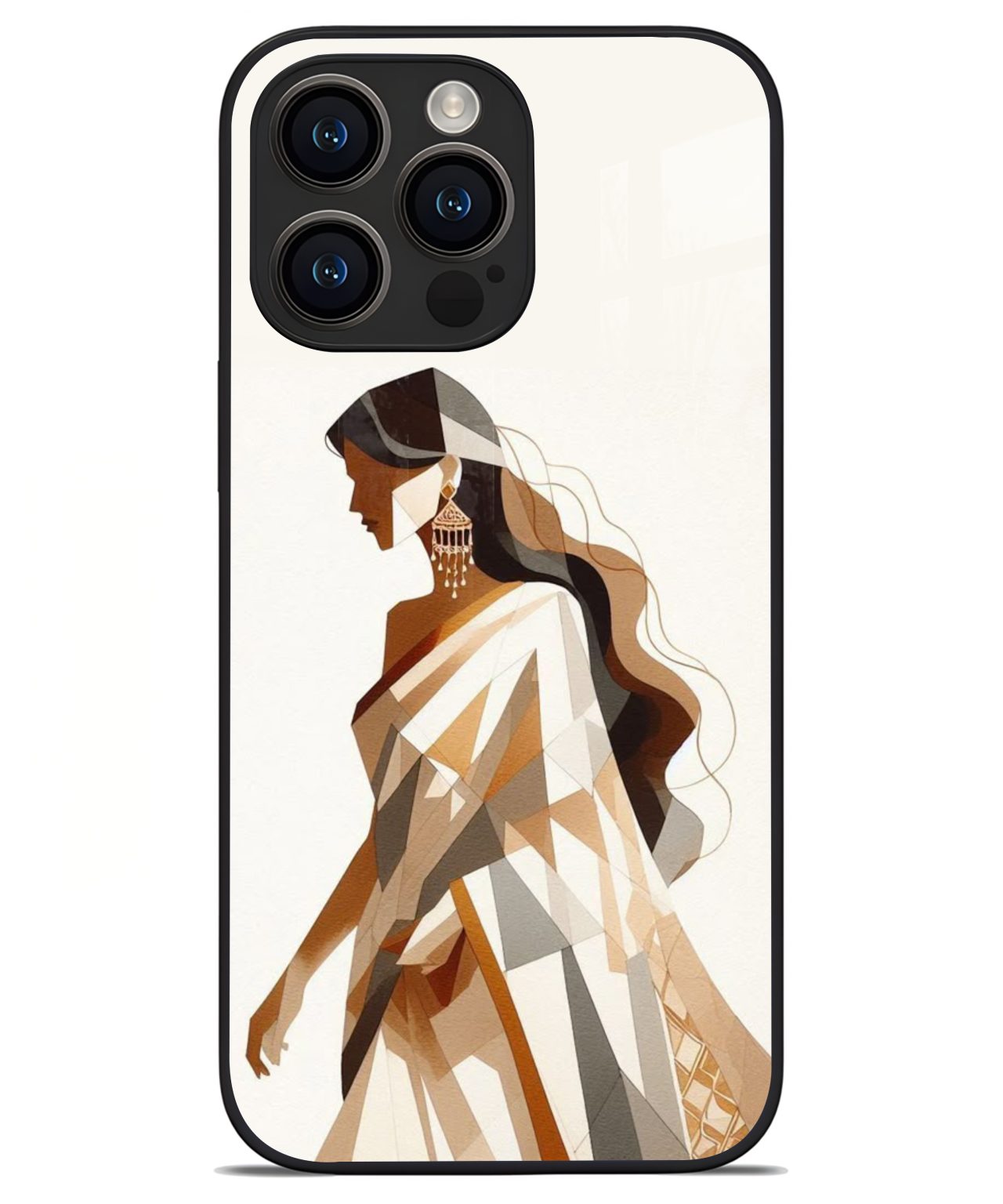 Minimal Indian Woman Abstract iphone 14 pro max back cover 1