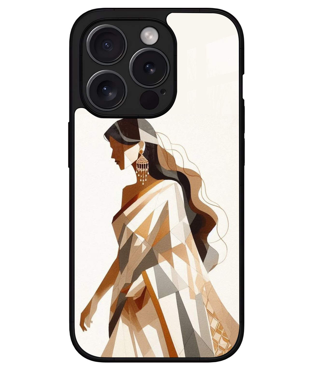 Minimal Indian Woman Abstract iphone 15 pro max back cover 1