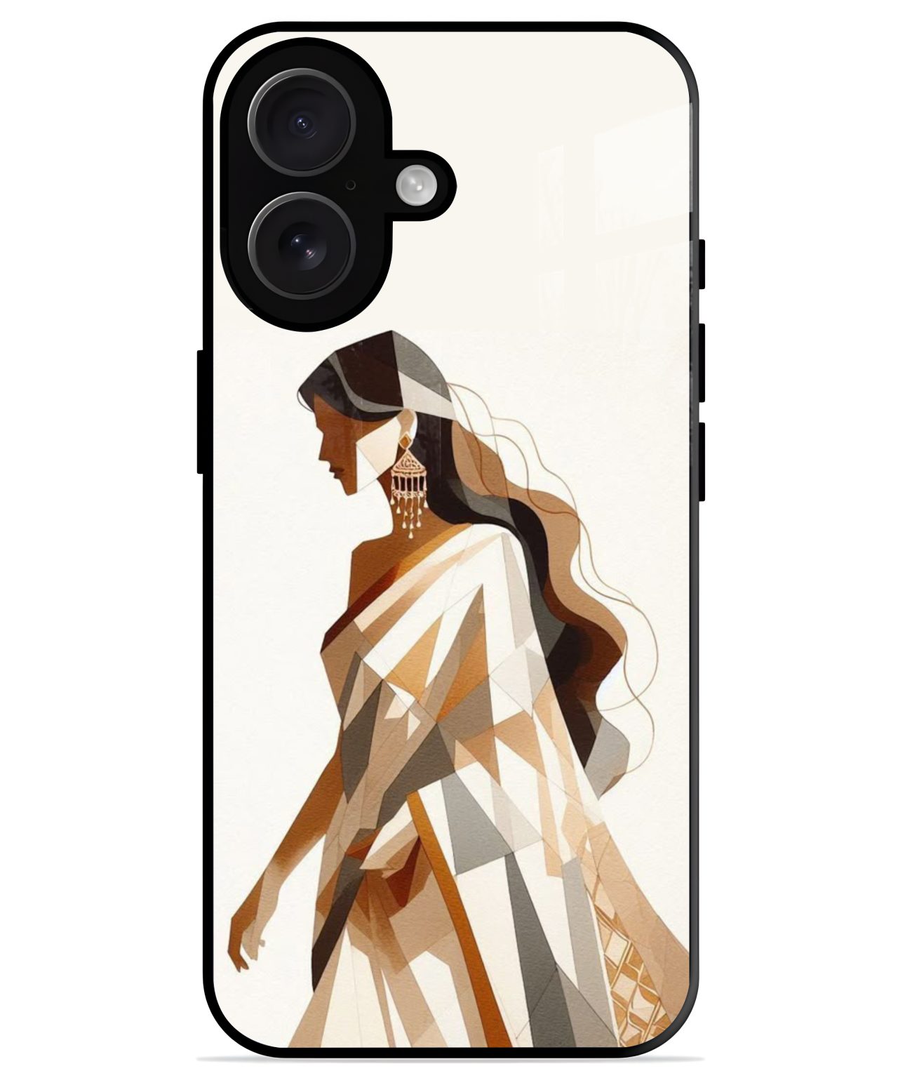 Minimal Indian Woman Abstract iphone 16 plus back cover 1