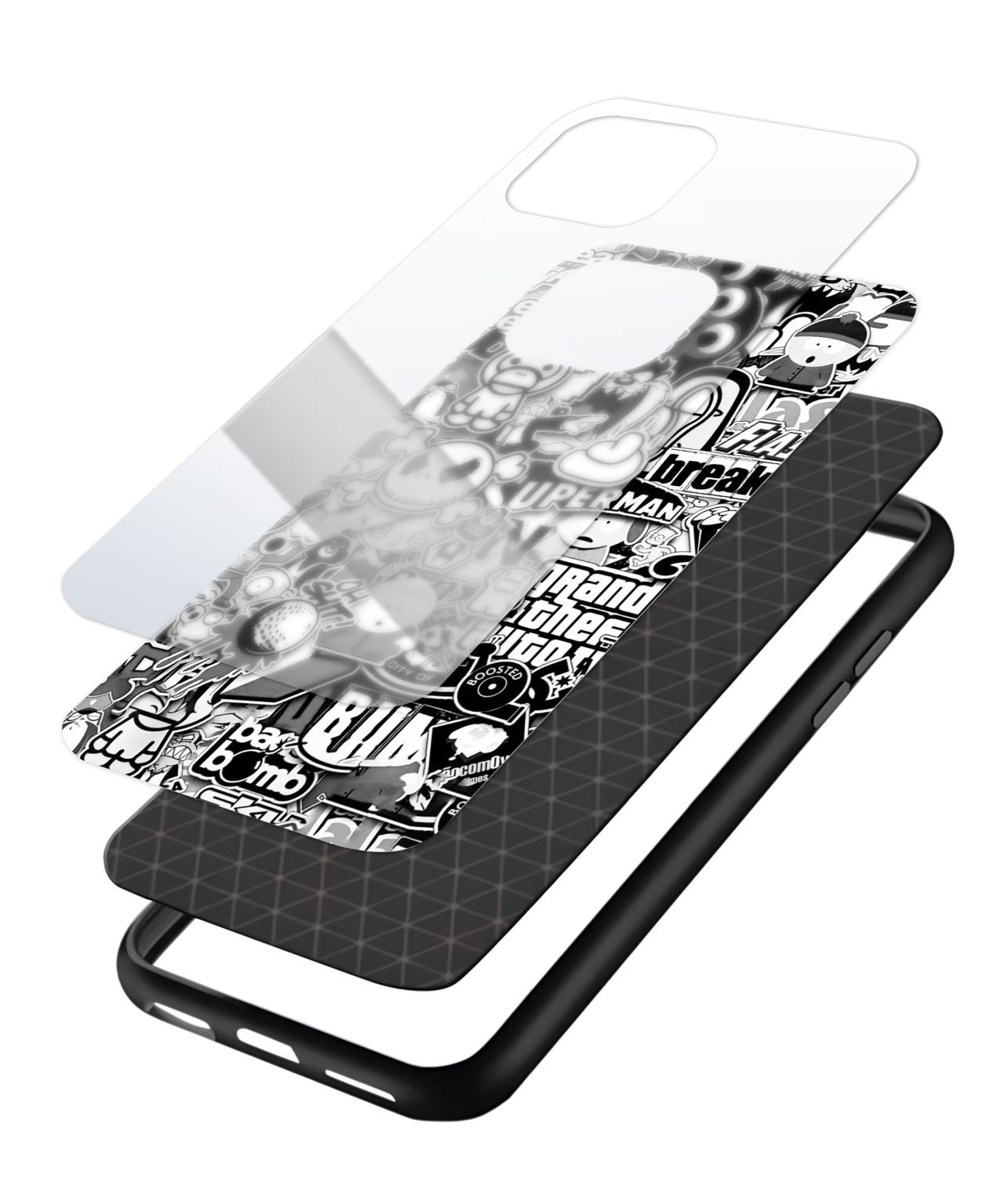 Monochrome Art Collage Phone Case and Cover 3