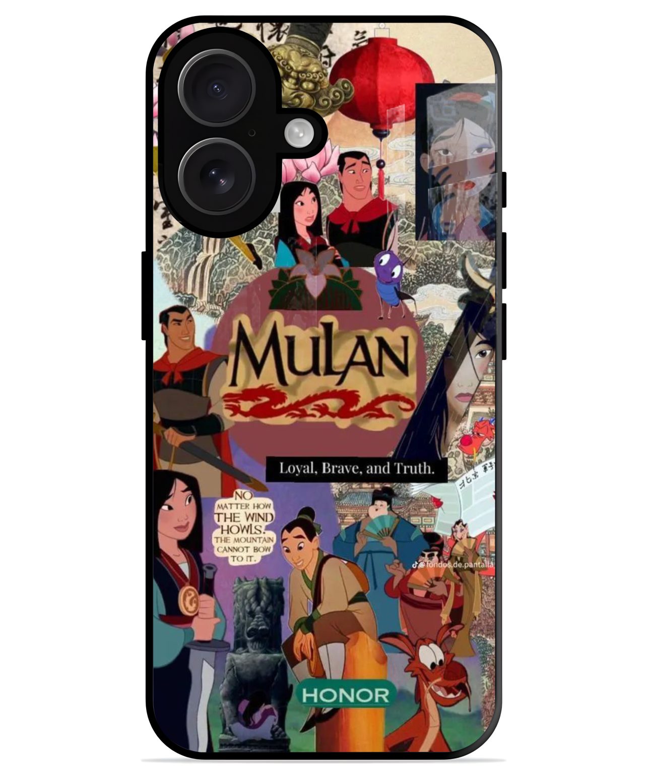 Mulan Collage Warrior Case iphone 16 plus back cover 1