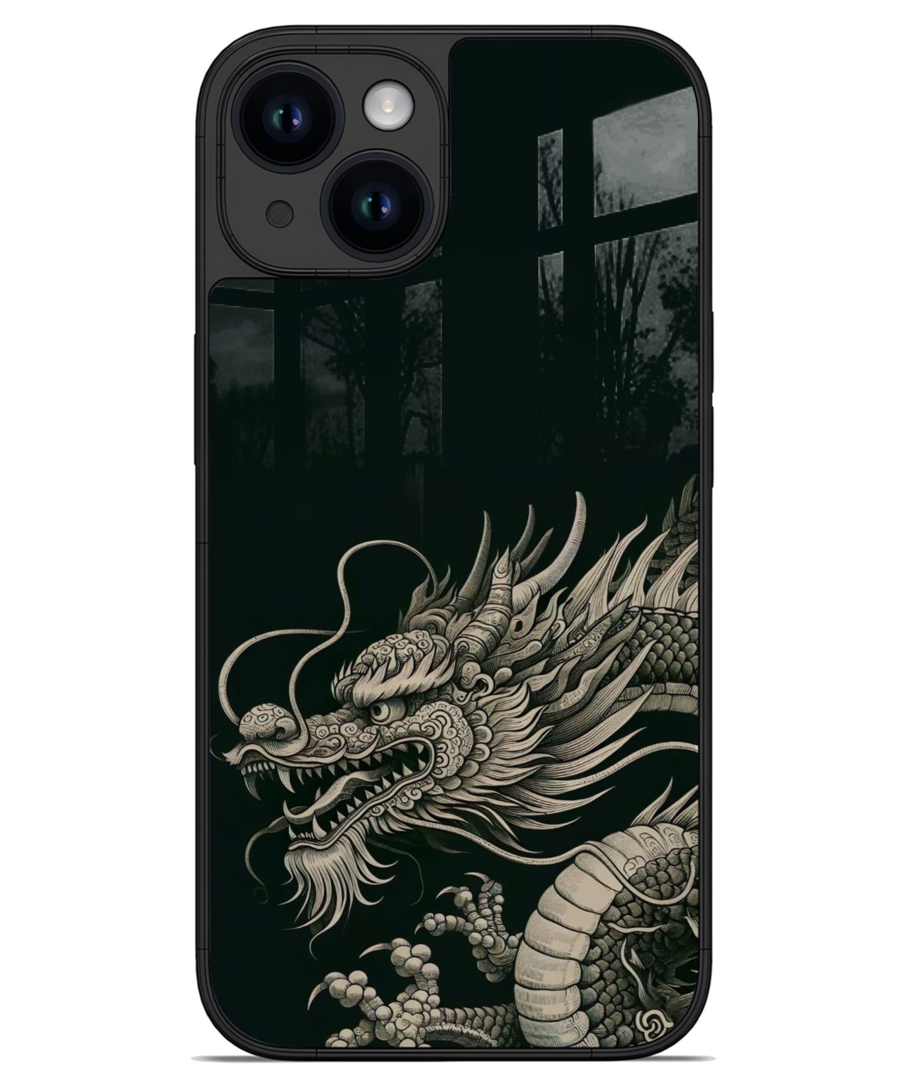 Mystic Dragon Monochrome iphone 14 back cover 1