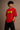 POPCASE red oversized t shirt bold yellow Nalayak Hindi Devanagari text graphic black outline desi streetwear tshirt premium cotton