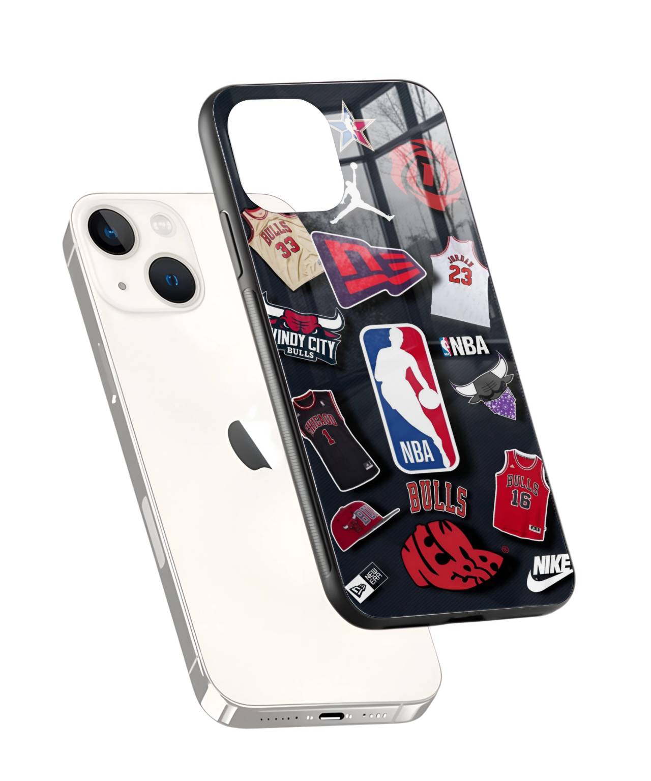 NBA Bulls Sticker Collage Phone Case 2