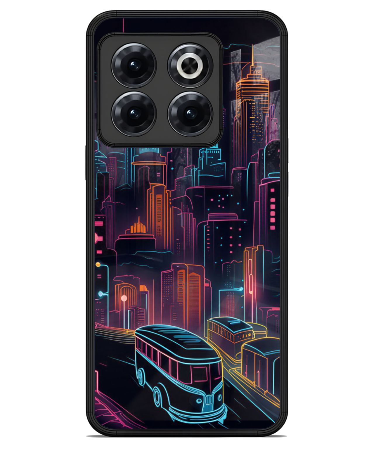 Neon Cityscape Phone Case for OnePlus 10T 1