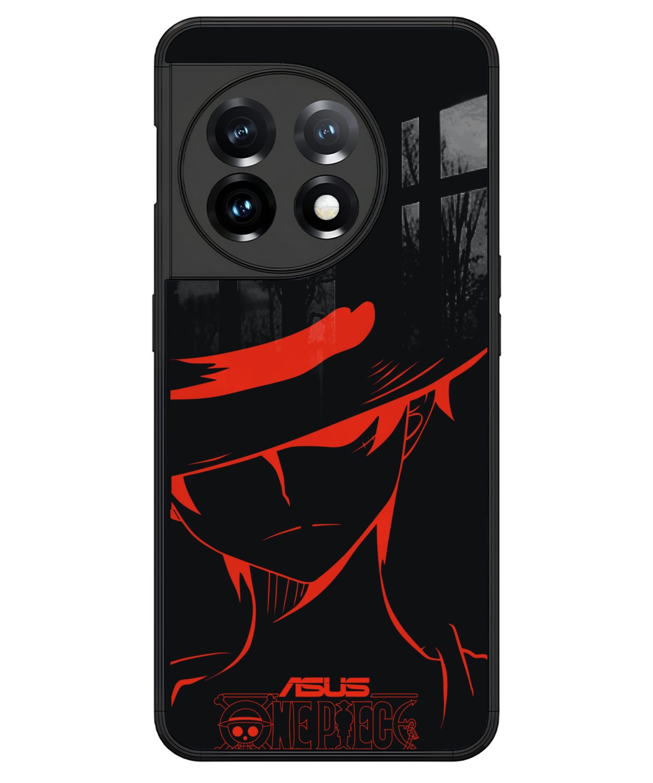 One Piece Luffy Hat Silhouette Phone Case for OnePlus 11 1