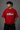 Red POPCASE oversized tshirt with Keep Pushing flaming F1 tire on front and Formula One is my love language vintage McLaren race car graphic on back