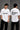 Black QUICKE oversized t-shirt featuring bold white graphic print on the chest and back. Showcasing premium fabric details and relaxed fit. - white