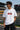 POPCASE white oversized t shirt WORK not equal LIFE dark green stamp seal DTF graphic 220 GSM premium cotton streetwear tshirt
