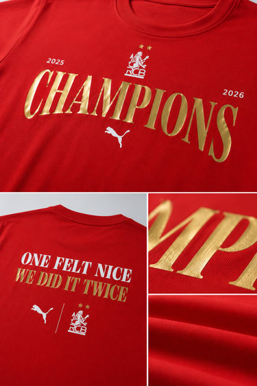 220 GSM premium cotton fabric – RCB 2026 champions oversized tshirt India – PopCase